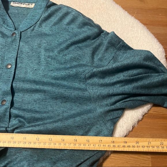 VTG Chofflet Prestige Paris Womens Green Mink Wool Blend Maxi Dress w Belt Sz 9 - Picture 12 of 14